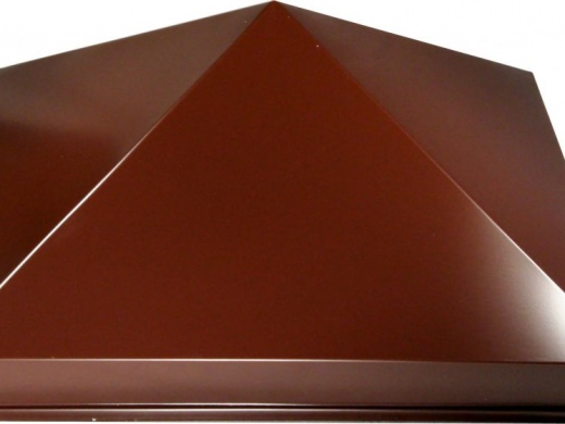 Зонт на столб 390х390мм (цвет-коричневый RAL 8017)