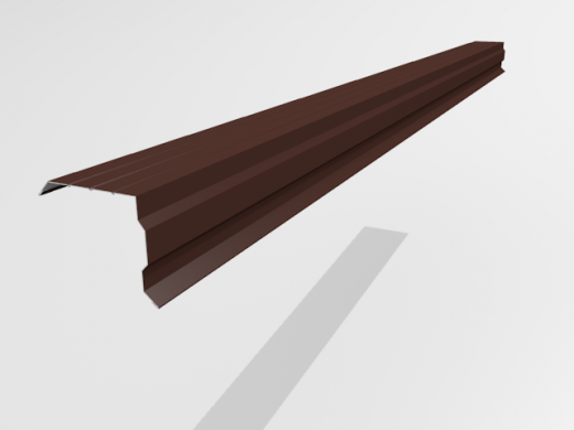 Ветровой профиль 2м (цвет-коричневый 8017) для металлочерепицы