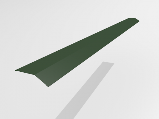 Карнизный профиль  2м (цвет-зеленый 6005) металлочерепицы
