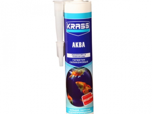 Герметик KRASS силикон для аквариумов 300мл черный- УЦЕНКА