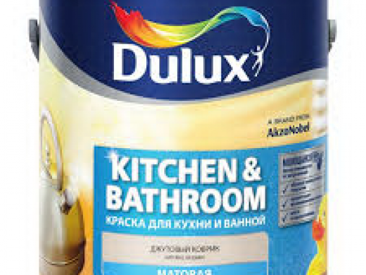Краска DULUX KITCHENS&BATHROOMS для кухни и ванны матовая 1л