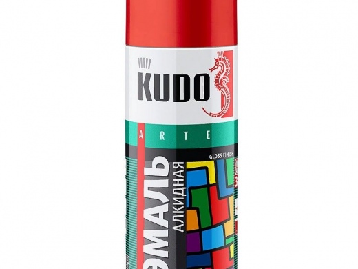 Краска KUDO аэрозоль универсальная 520мл красная