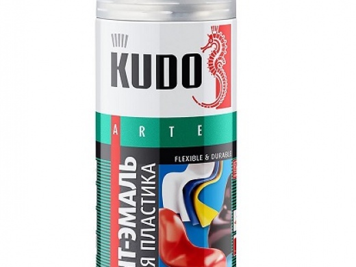 Грунт-эмаль KUDO  для пластика 520 мл черный