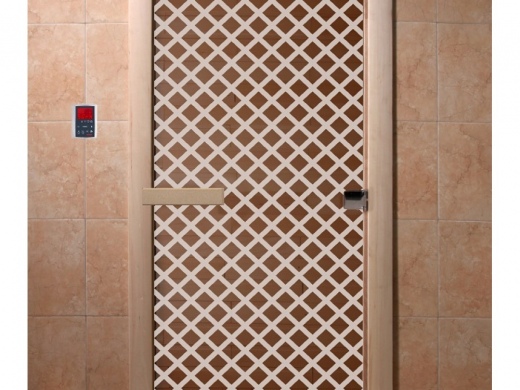Дверной блок банный стекло бронза ( DoorWood)  