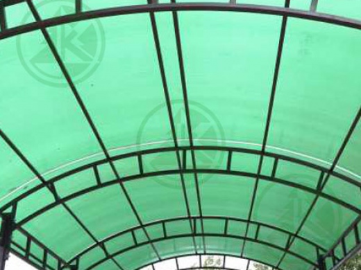 Поликарбонат сотовый 6мм (цвет-зеленый) ширина 2,1м
