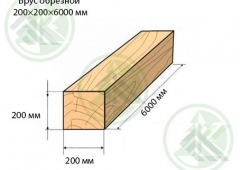 Брус обрезной 200х200х6000мм