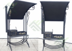 Мангал №25 1160х1330х2130мм (с печкой под казан)