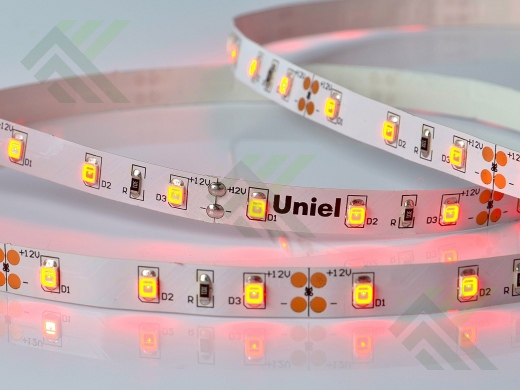 Лента светодиодная UNIEL 12В 5м красный свет