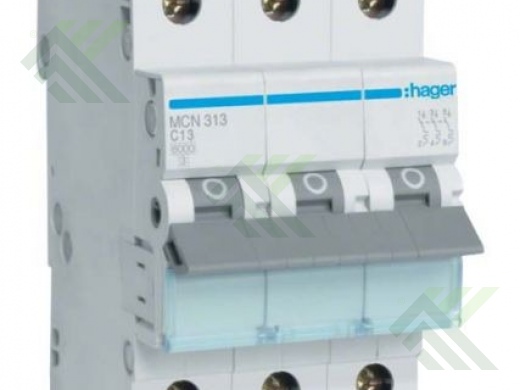Автомат.выключатель MCN 3р 63А hager