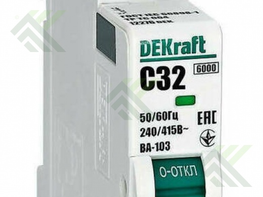 Автомат.выключатель 32А Dekraft