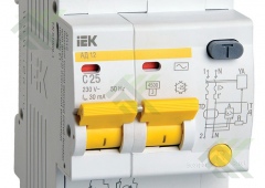 УЗО 2-пол. 25А 300мА IEK