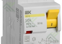 УЗО 2-пол. 50А 30мА IEK
