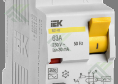 Диф.автомат АД-12 63А 30мА IEK