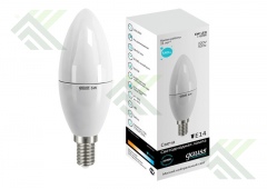Лампа светодиодная GAUSS Е14 6Вт нейтр.свет свеча