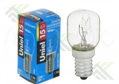 Лампа накаливания д/ духовок 15Вт Uniel