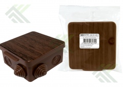 Коробка распаячная ОП 100х100х55 бук 8вх. IP54