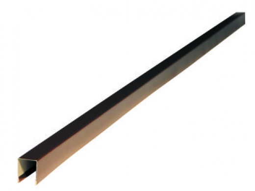 Планка заборная П-обр.  (12мм) длина 2м (цвет-коричневый 8017)