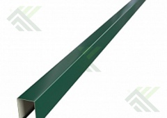 Планка заборная П-обр.  (12мм) длина 2м (цвет-зеленый 6005)