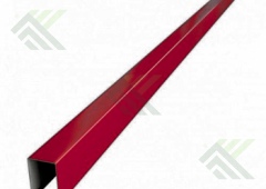 Планка заборная П-обр.  (12мм) длина 2м (цвет-вишня 3005)