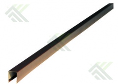 Планка заборная П-обр.  (20мм) длина 2м (цвет-коричневый 8017)