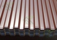 Профнастил  С-21  2000х1050х 0,4мм  (цвет - коричневый 8017)  (Б/Н от 20-1225р)