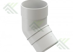 Колено трубы 45* Docke STANDART цвет пломбир