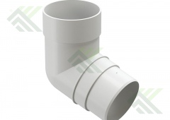 Колено трубы 72* Docke STANDART цвет пломбир