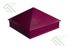 Зонт на столб 390х390мм (цвет-вишня RAL 3005)