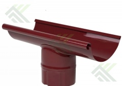 Канадка проходная д.125мм (цвет-красный RAL 3011)