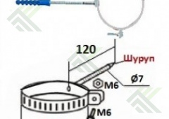 Хомут крепления трубы водосточной д.100мм  оцинкованный