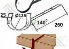 Крепление желоба д.125мм  оцинкованное длинное