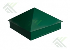 Зонт на столб 390х390мм (цвет-зеленый RAL 6005)