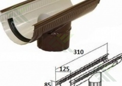Канадка проходная д.125мм (цвет-коричневый RAL 8017)