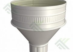 Воронка водосточная 100/300мм (цвет-белый RAL 9003)