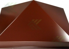 Зонт на столб 390х390мм (цвет-коричневый RAL 8017)