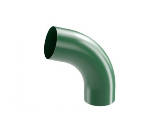 Колено трубы 100мм ЕВРО (гладкое) (цвет-зеленый RAL 6005)