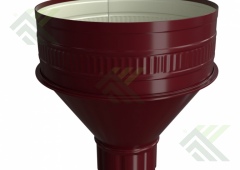 Воронка водосточная 100/300мм (цвет-вишня RAL 3005)
