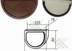 Заглушка желоба д.125мм (цвет-коричневый RAL 8017)