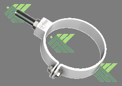 Хомут крепления трубы водосточной д.100мм (цвет-белый RAL 9003)