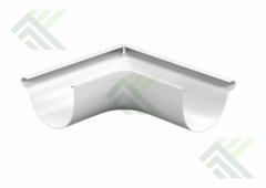 Желоб угловой правый 125мм/ 90град.(цвет- белый RAL 9003)