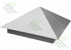 Зонт на столб 390х390мм  оцинкованный