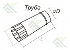Труба водосточная 2м/д.100мм (цвет-белый RAL 9003)