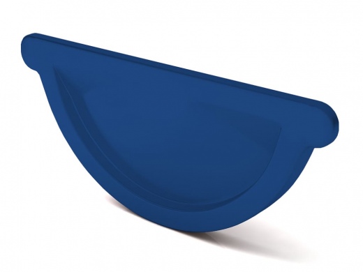 Заглушка желоба д.125мм (цвет-синий RAL 5005)