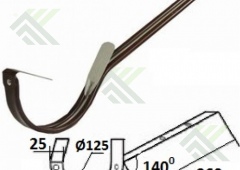 Крепление желоба д.125мм (цвет-коричневый RAL 8017) длинное