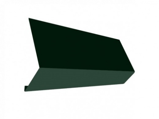 Ветровой профиль 2м (цвет-зеленый 6005) для металлочерепицы
