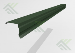 Ветровой профиль 2м (цвет-зеленый 6005) для металлочерепицы