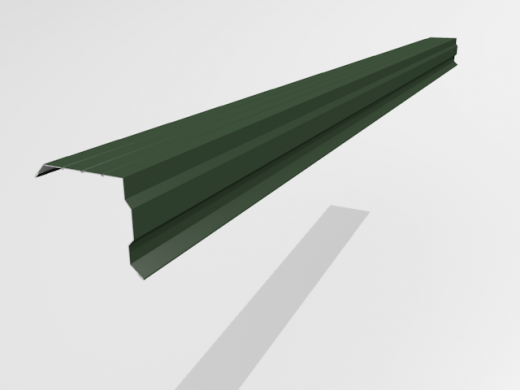 Ветровой профиль 2м (цвет-зеленый 6005) для металлочерепицы