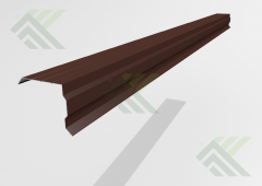 Ветровой профиль 2м (цвет-коричневый 8017) для металлочерепицы