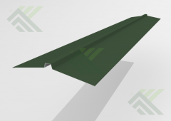 Конек широкий 2м (цвет-зеленый 6005) П-обр.м/черепицы