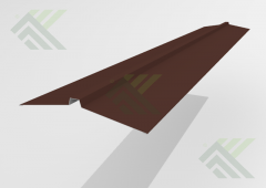Конек широкий 2м (цвет-коричневый 8017) П-обр.м/черепицы